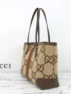 Alternative view of GUCCI Totes Bags Canvas Leather (Brown-Beige) 38X28X14 CM D10202608060368