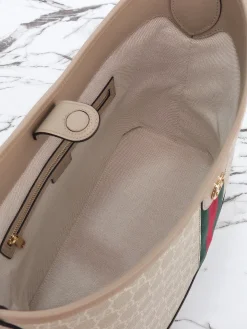 Alternative view of GUCCI Totes Bags Leather (Beige-Red-Green) 34X32X17CM D50202608060235
