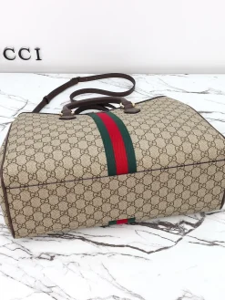 Alternative view of GUCCI Totes Bags Leather (Brown-Beige) 39X27X17CM D90202608060390