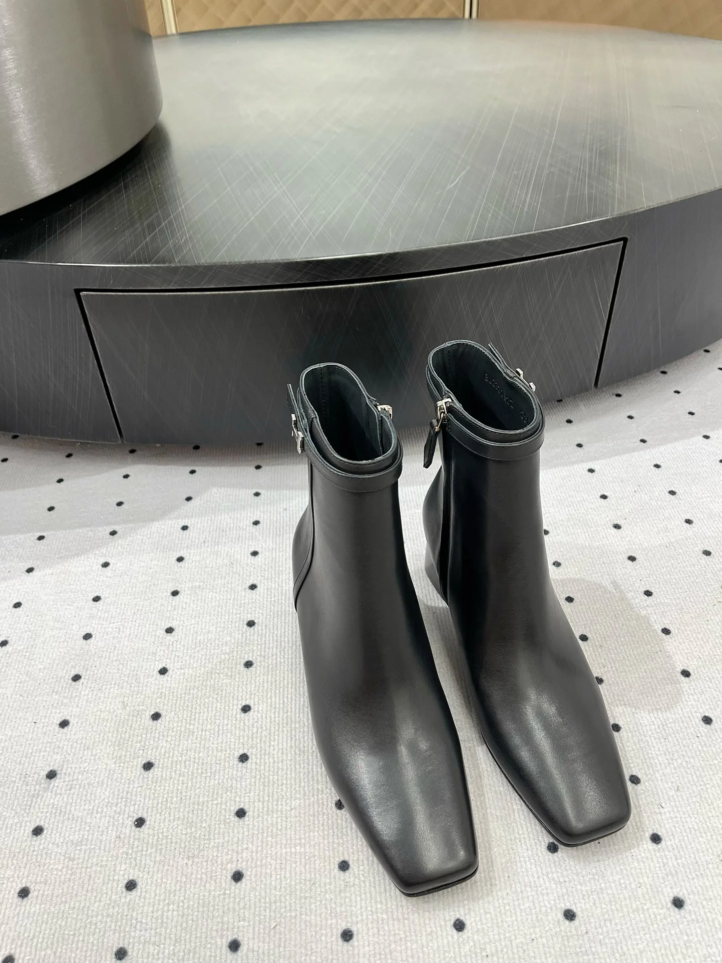 HERMES Booties Calf Leather EU35-40 C90202608030260