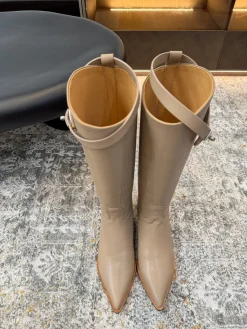 HERMES Boots Calf Leather EU35-40 F40202608030261