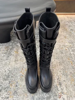 HERMES Boots Calfskin Leather EU35-40 F40202608030247