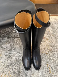 HERMES Boots Calfskin Leather EU35-40 F40202608030255