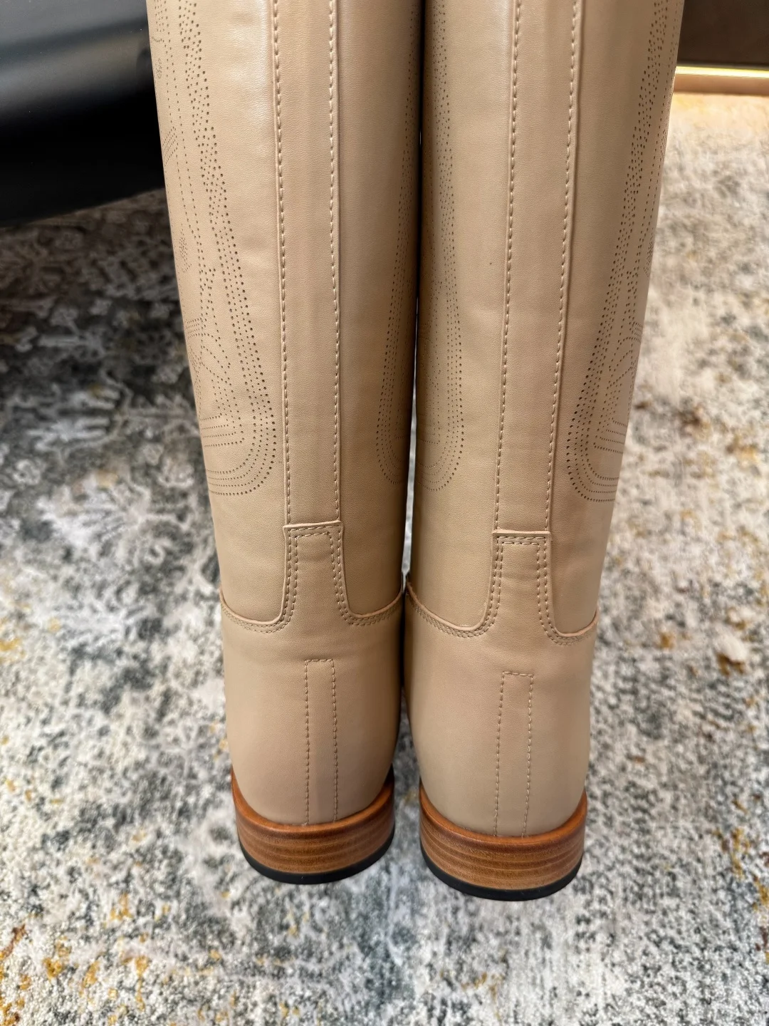 HERMES Boots Calfskin Leather EU35-40 F40202608030256 - Image 9