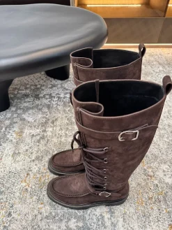 Alternative view of HERMES Boots Suede Leather EU35-40 F40202608030248