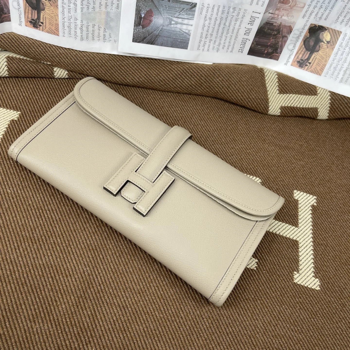 HERMES Clutches Bags Epsom Leather (Beige) 29CM H00202608091162 - Image 2