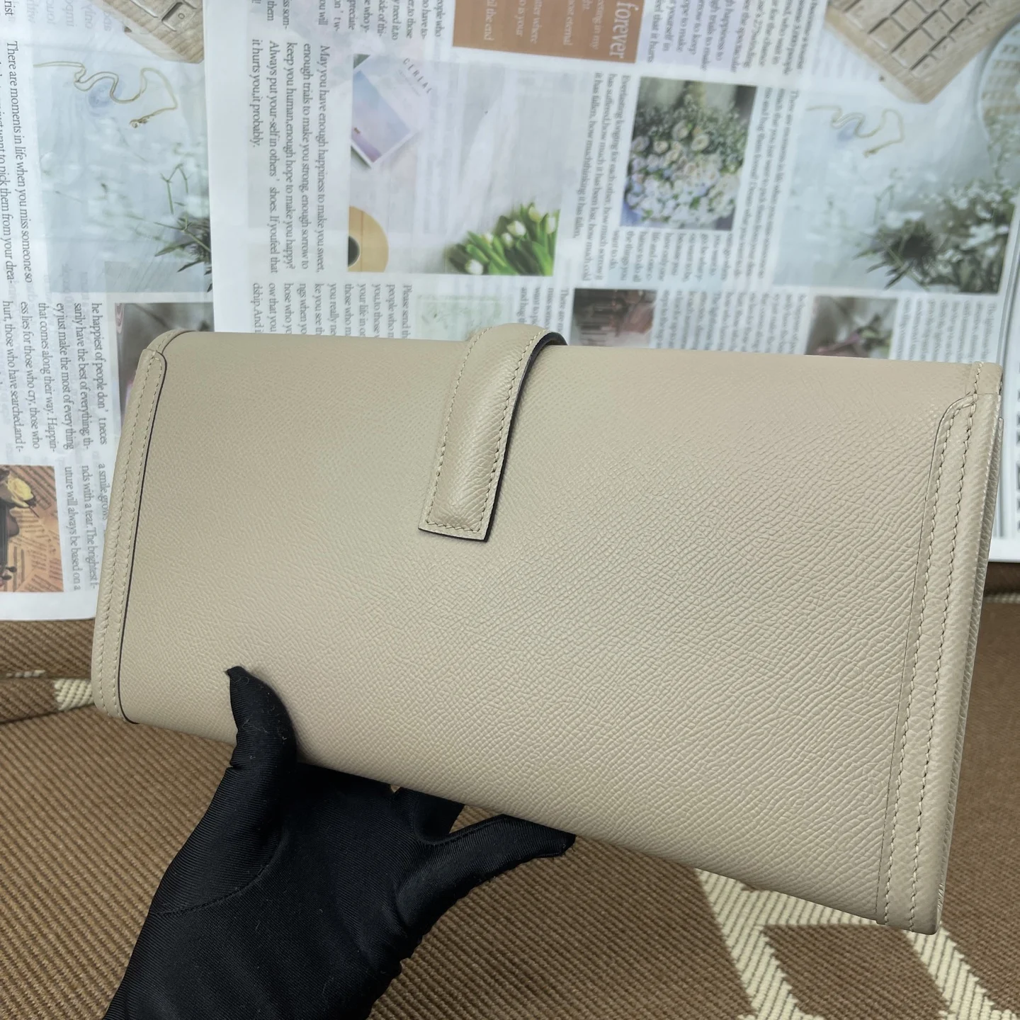 HERMES Clutches Bags Epsom Leather (Beige) 29CM H00202608091162 - Image 4