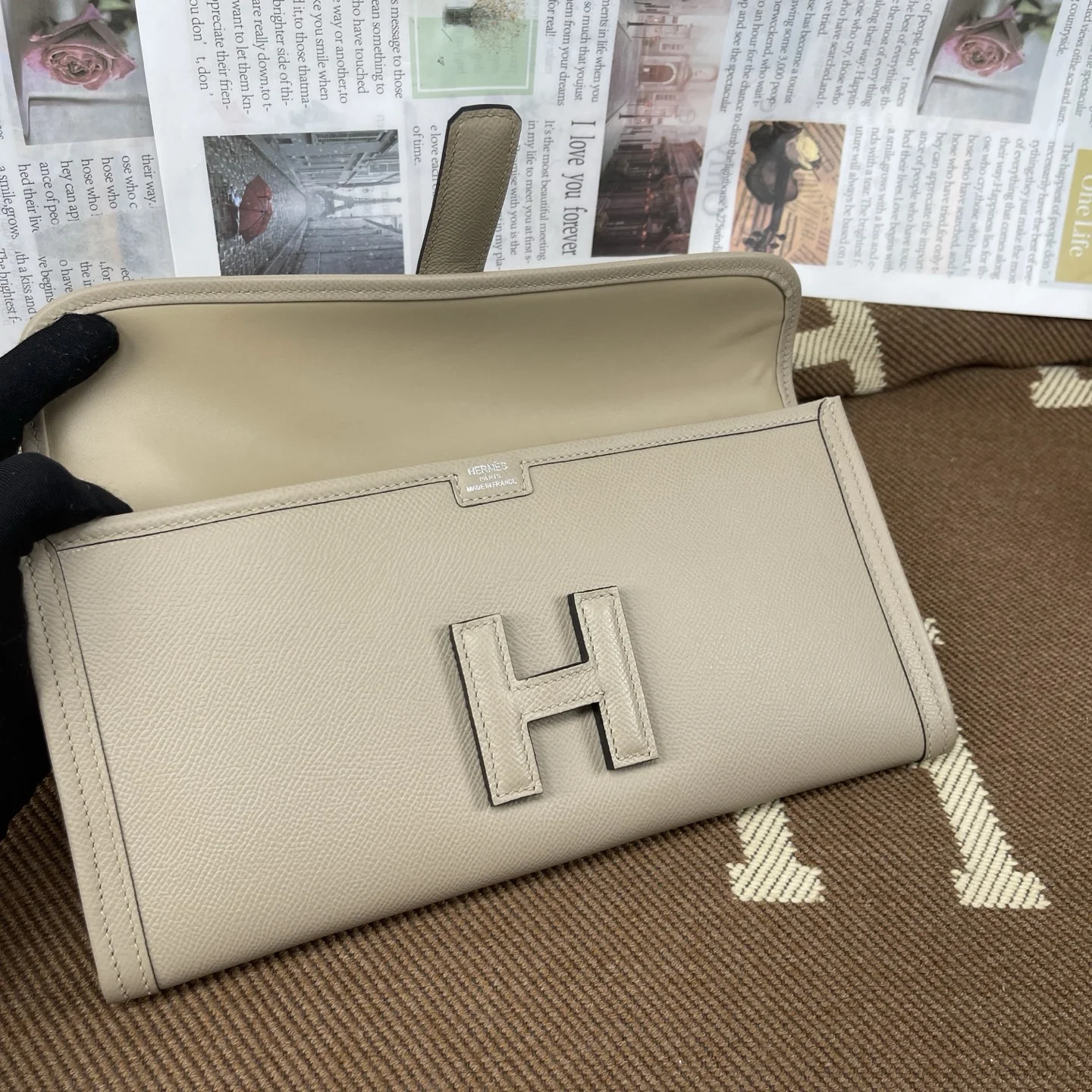HERMES Clutches Bags Epsom Leather (Beige) 29CM H00202608091162 - Image 7