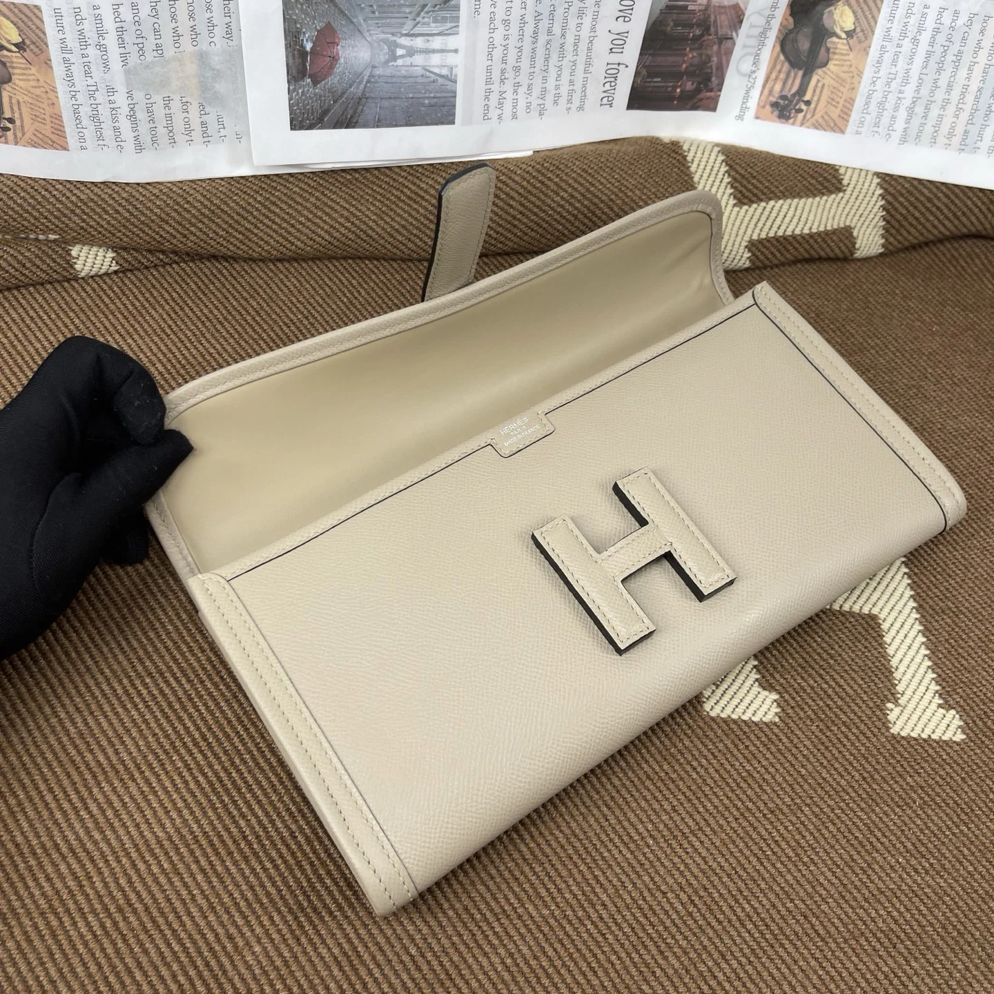 HERMES Clutches Bags Epsom Leather (Beige) 29CM H00202608091162 - Image 8