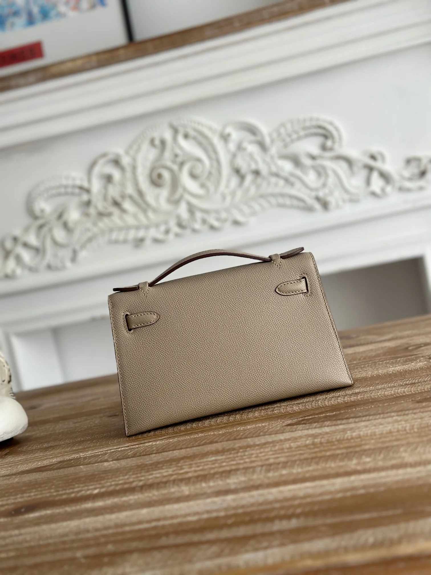 HERMES Clutches Bags Epsom Leather (Beige-Gold) 22CM F50202608090131 - Image 3