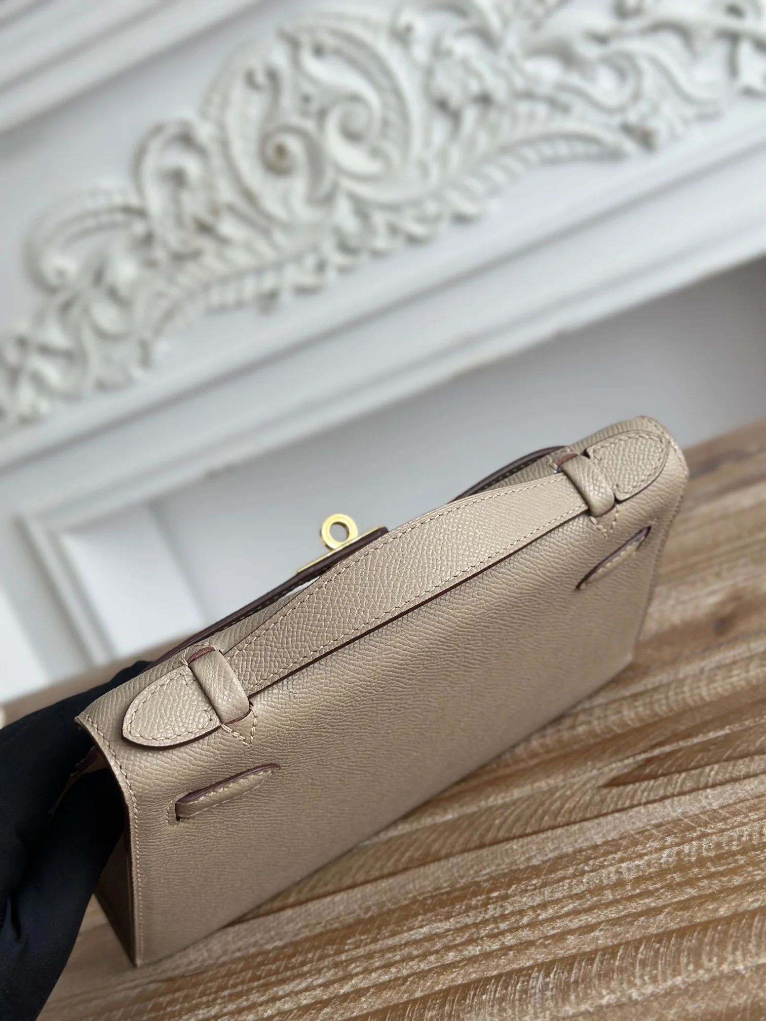 HERMES Clutches Bags Epsom Leather (Beige-Gold) 22CM F50202608090131 - Image 5