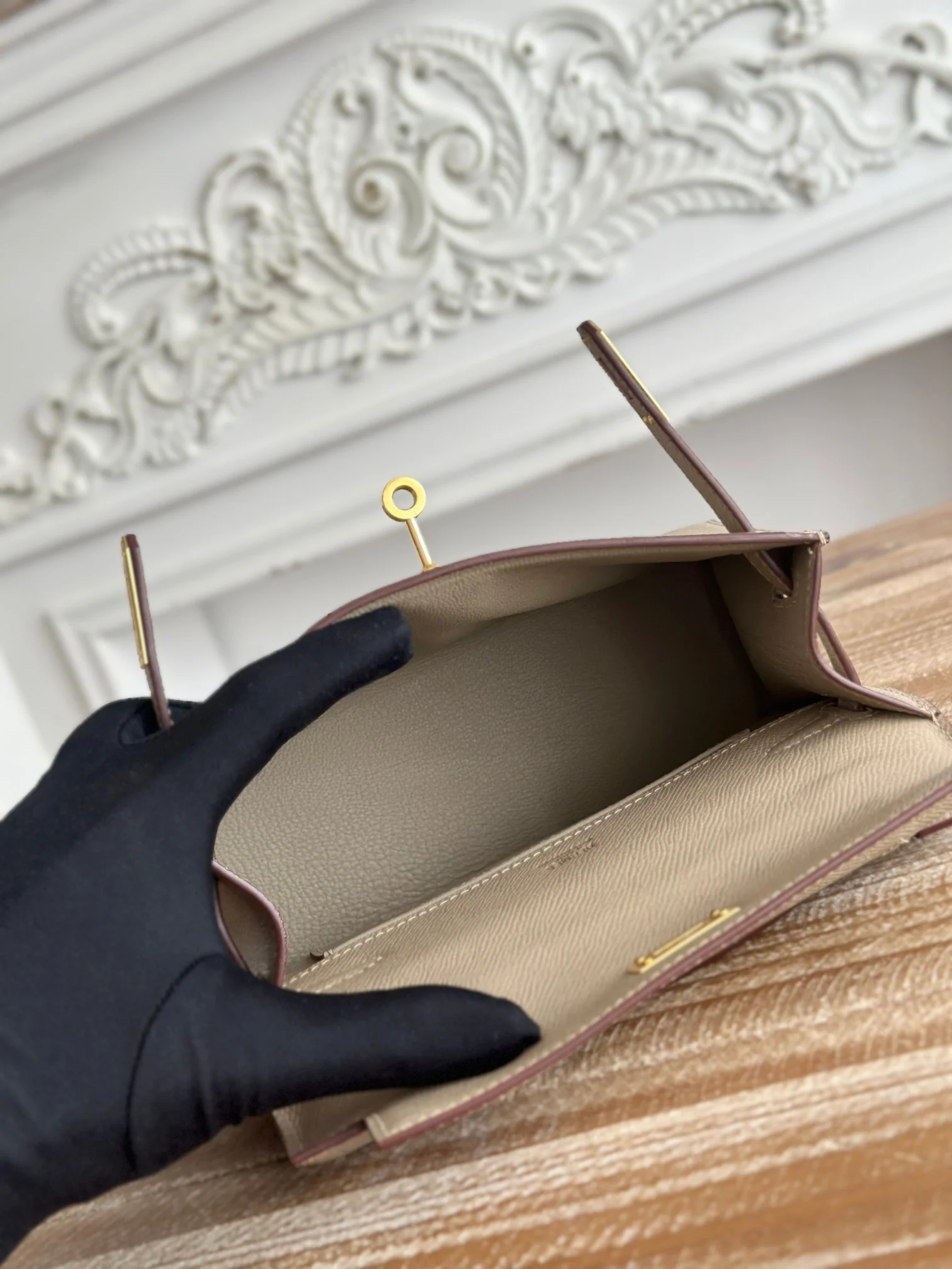 HERMES Clutches Bags Epsom Leather (Beige-Gold) 22CM F50202608090131 - Image 8