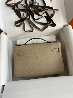 Alternative view of HERMES Clutches Bags Epsom Leather (Beige-Gold) 22CM F50202608090218