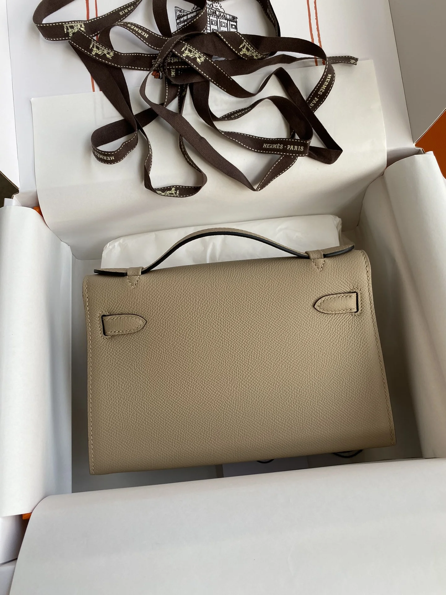 HERMES Clutches Bags Epsom Leather (Beige-Gold) 22CM F50202608090218 - Image 2