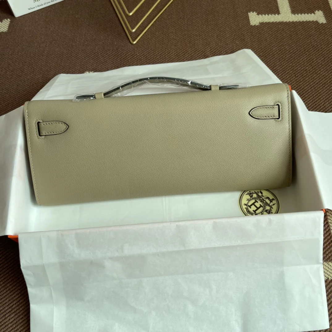 HERMES Clutches Bags Epsom Leather (Beige-Gold) 31X14X3CM H00202608091080 - Image 2