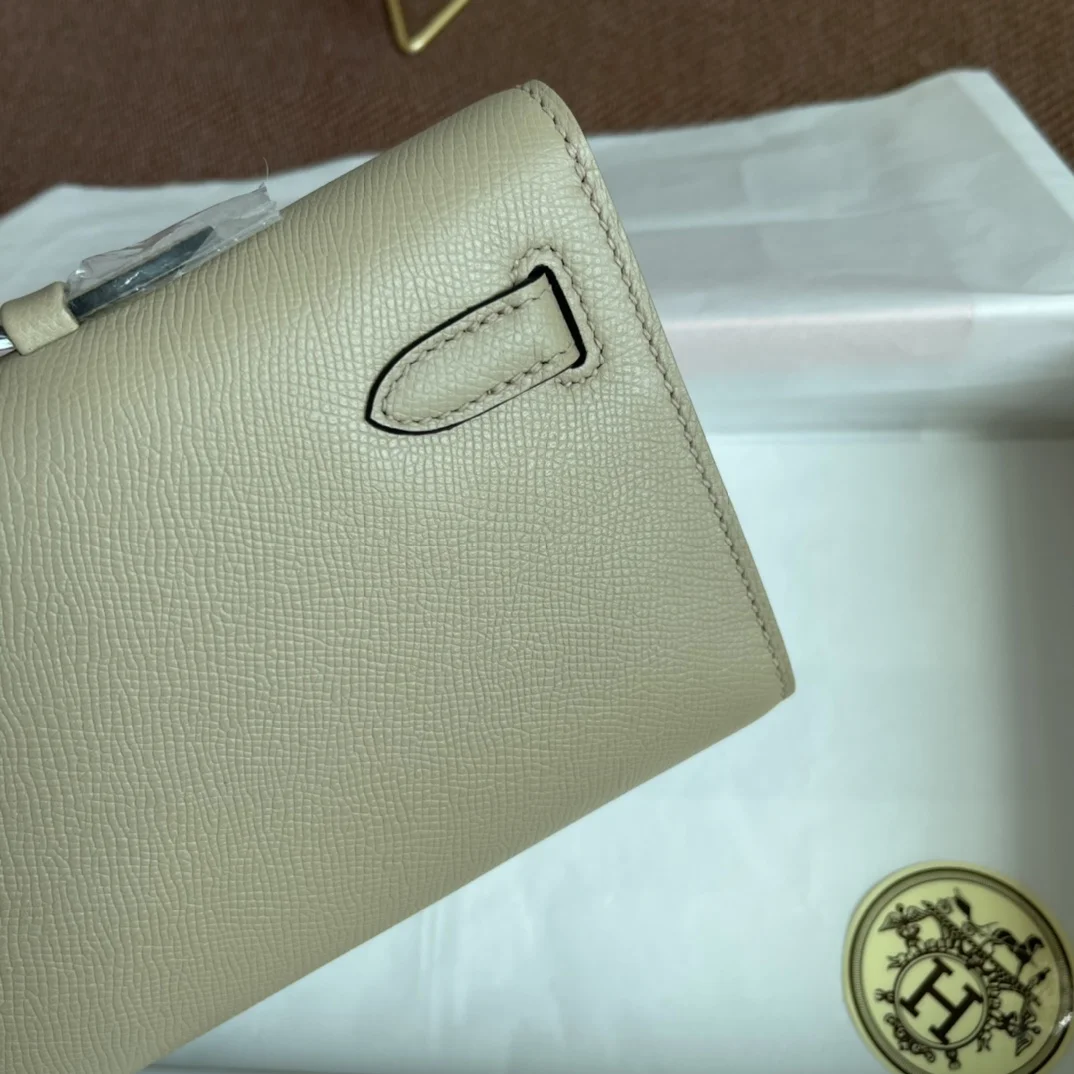 HERMES Clutches Bags Epsom Leather (Beige-Gold) 31X14X3CM H00202608091080 - Image 6