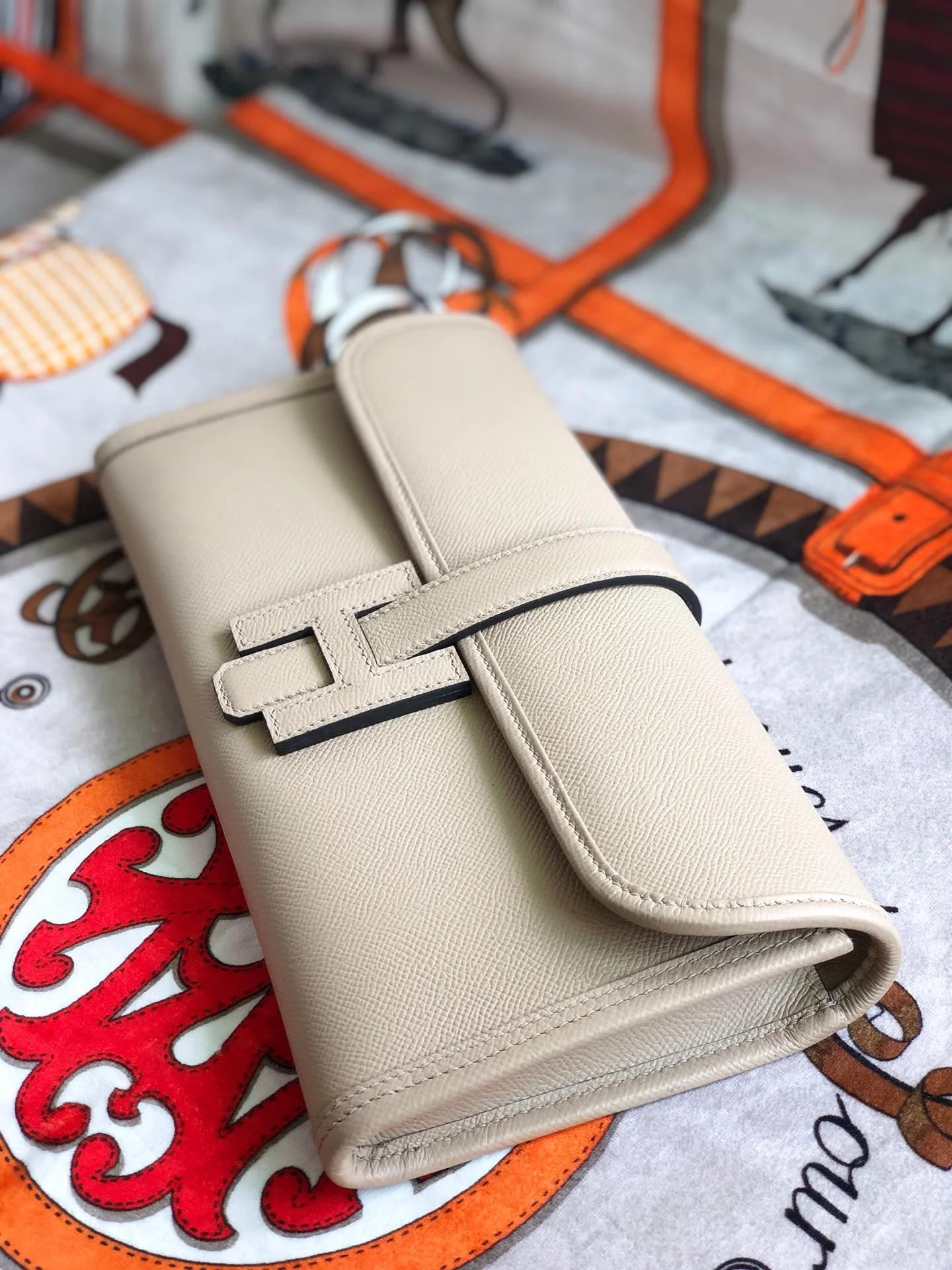 HERMES Clutches Bags Epsom Leather (Beige) One Size H00202608091138 - Image 7