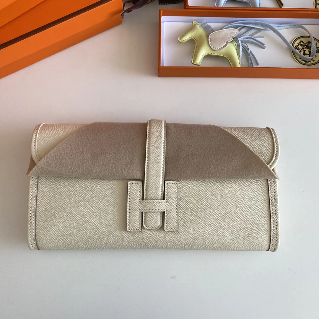HERMES Clutches Bags Epsom Leather (Beige-Tan) 29CM H00202608091117