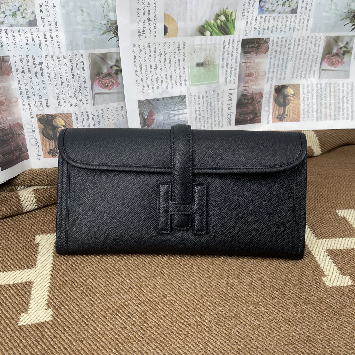 HERMES Clutches Bags Epsom Leather (Black) 29CM H00202608091165 - Image 4