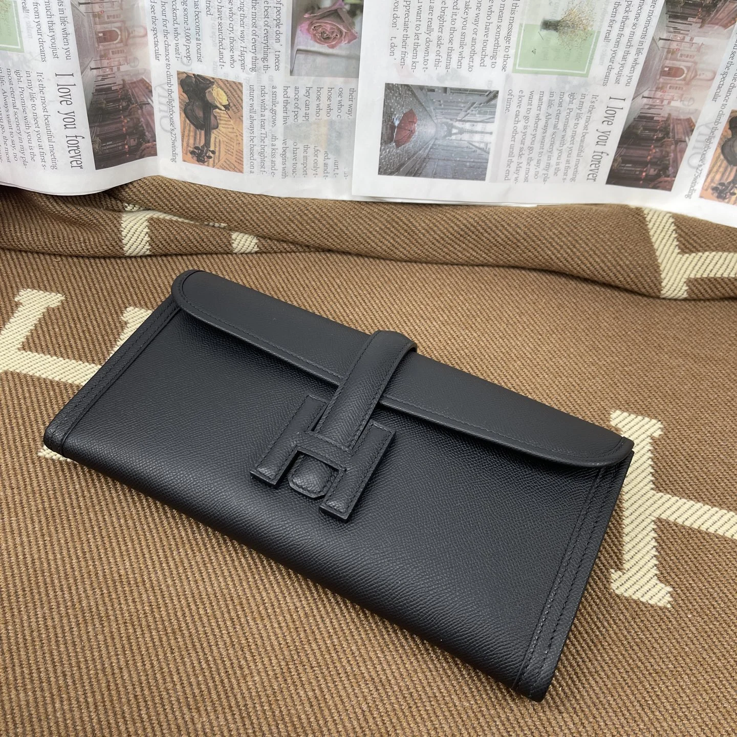 HERMES Clutches Bags Epsom Leather (Black) 29CM H00202608091165 - Image 5