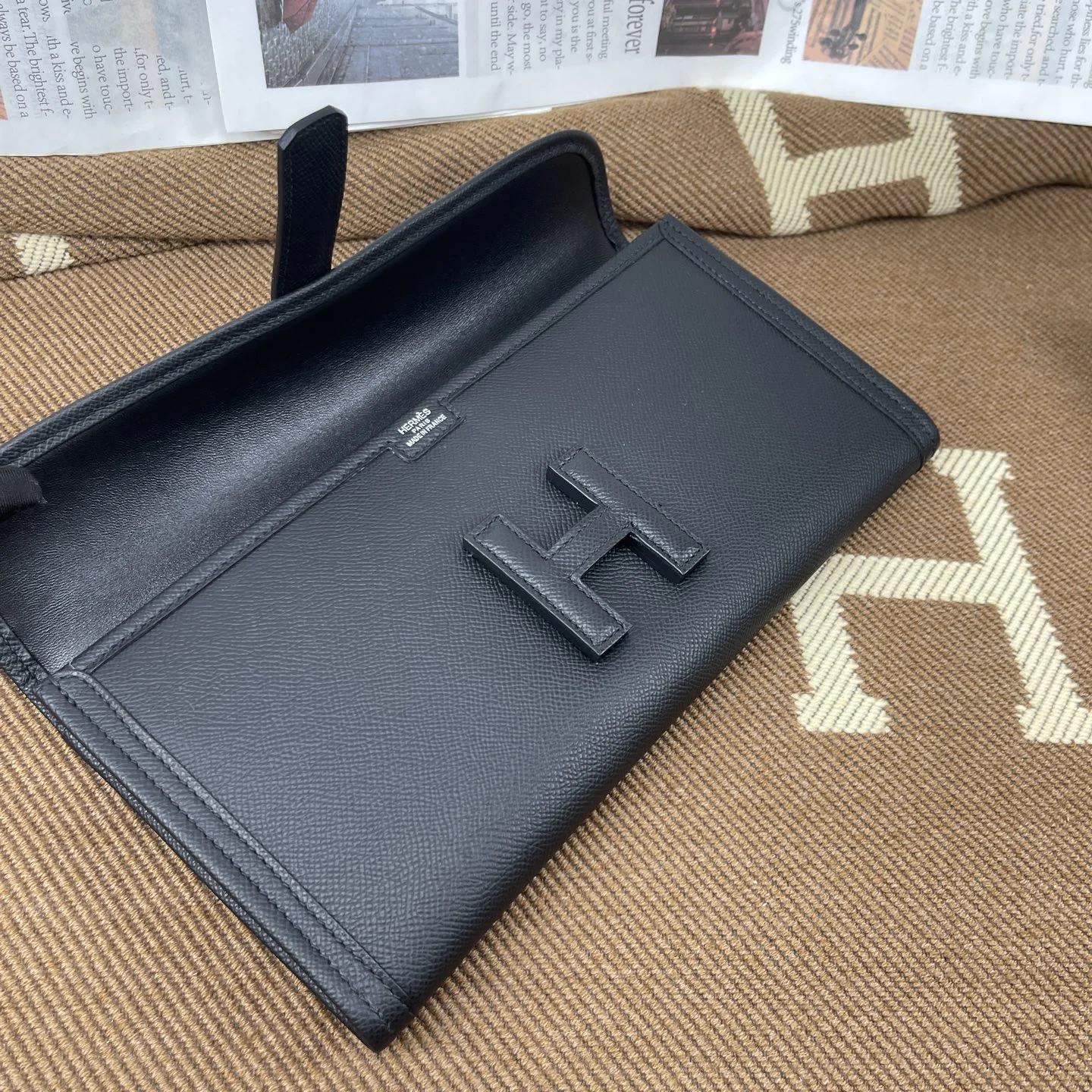 HERMES Clutches Bags Epsom Leather (Black) 29CM H00202608091165 - Image 8