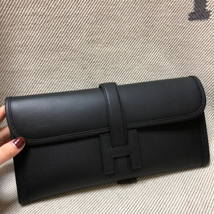 HERMES Clutches Bags Epsom Leather (Black) 29XCM H00202608091153
