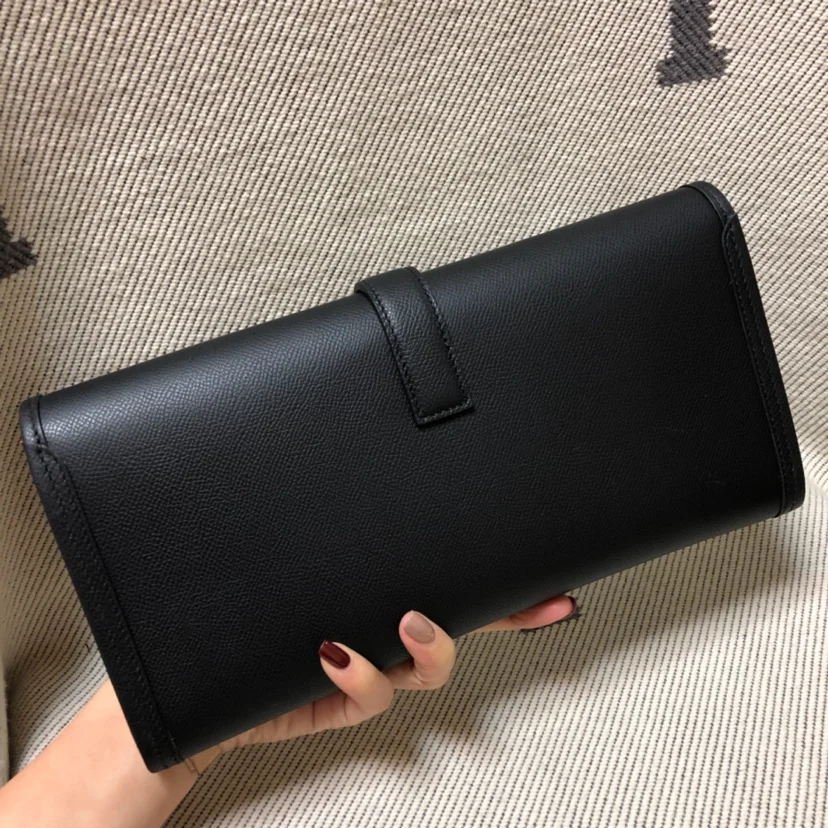 HERMES Clutches Bags Epsom Leather (Black) 29XCM H00202608091153 - Image 2
