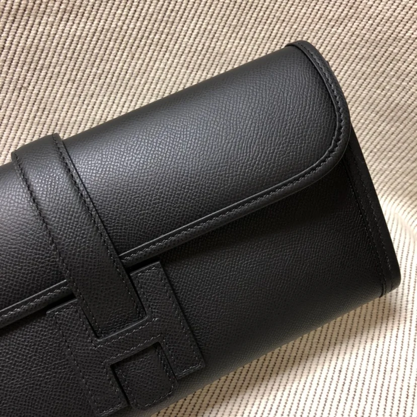 HERMES Clutches Bags Epsom Leather (Black) 29XCM H00202608091153 - Image 8