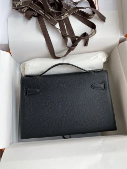Alternative view of HERMES Clutches Bags Epsom Leather (Black-Gold) 22CM F50202608090203