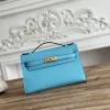 HERMES Clutches Bags Epsom Leather (Blue-Gold) One Size F50202608090156
