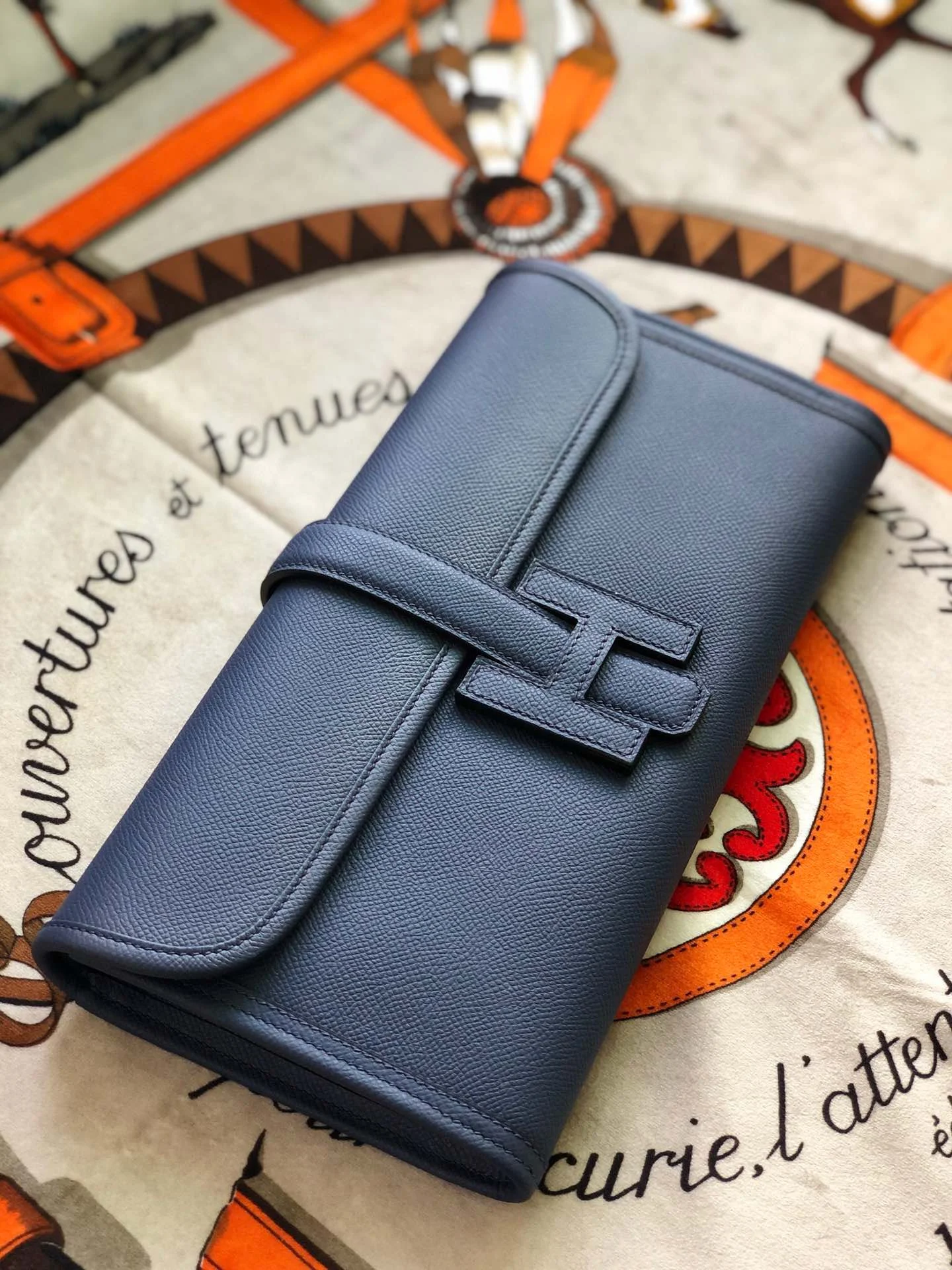 HERMES Clutches Bags Epsom Leather (Blue) One Size H00202608091134