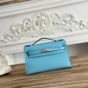 HERMES Clutches Bags Epsom Leather (Blue-Silver) 22XCM F50202608090157