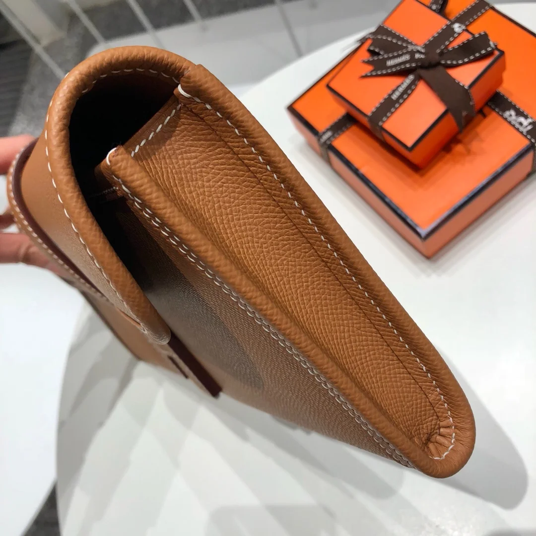 HERMES Clutches Bags Epsom Leather (Brown) 29XCM H00202608091148 - Image 2