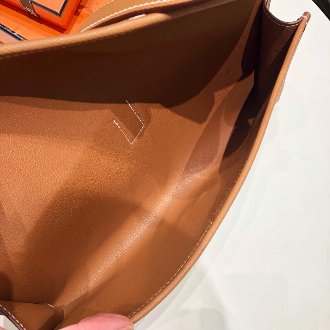 HERMES Clutches Bags Epsom Leather (Brown) 29XCM H00202608091148 - Image 7