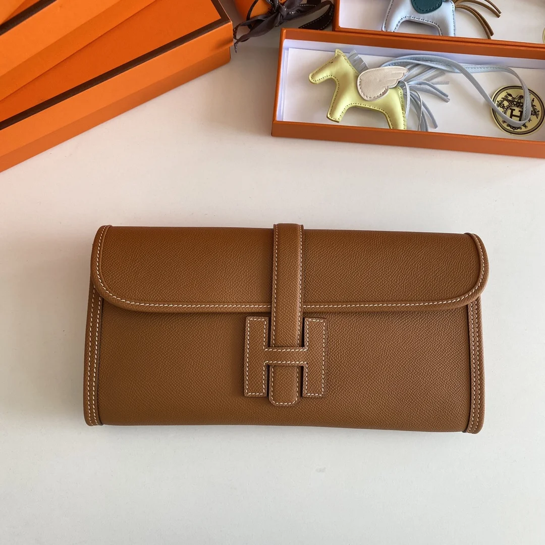 HERMES Clutches Bags Epsom Leather (Brown-Beige) 29CM H00202608091115 - Image 2
