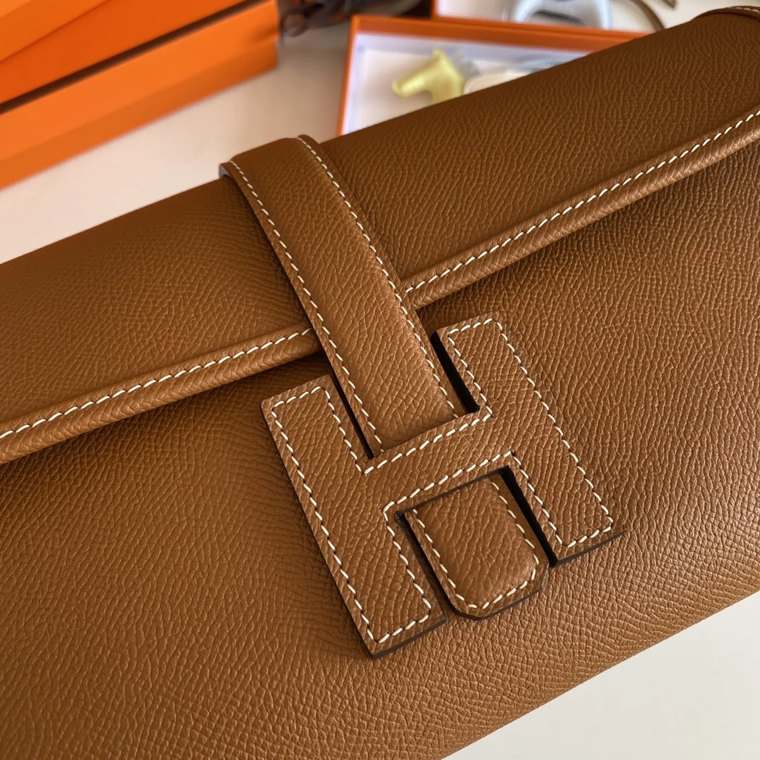 HERMES Clutches Bags Epsom Leather (Brown-Beige) 29CM H00202608091115 - Image 5