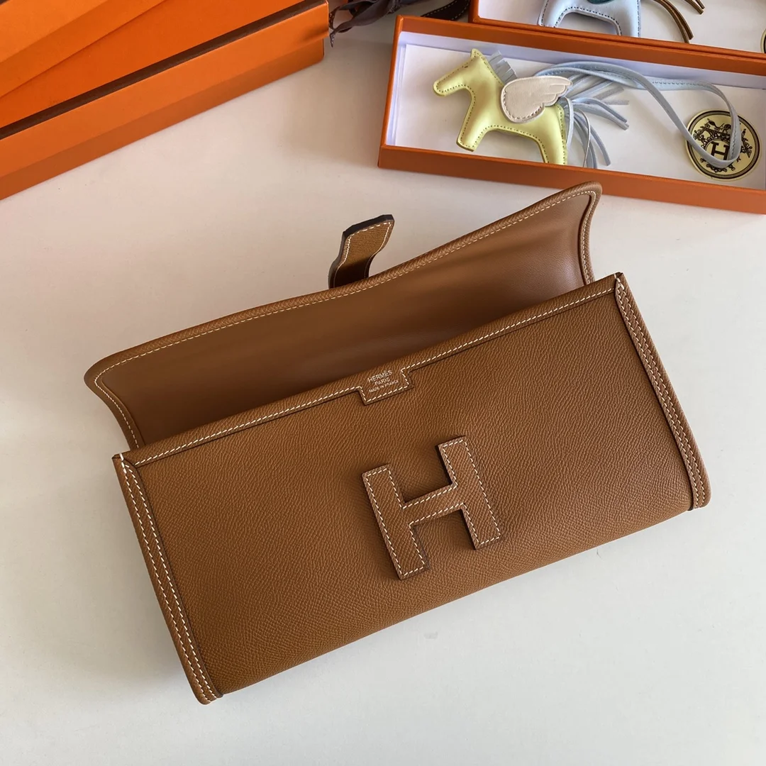 HERMES Clutches Bags Epsom Leather (Brown-Beige) 29CM H00202608091115 - Image 6