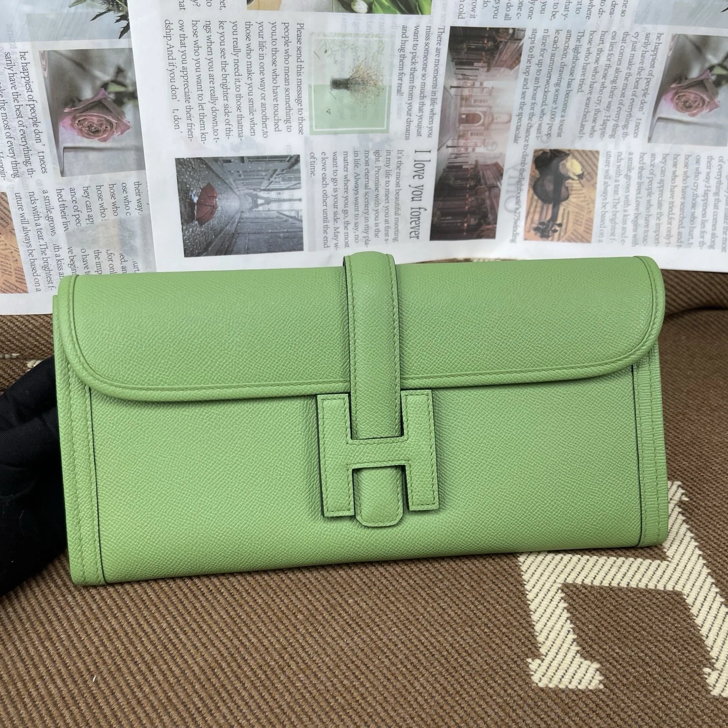 HERMES Clutches Bags Epsom Leather (Green) 29 H00202608091158 - Image 3