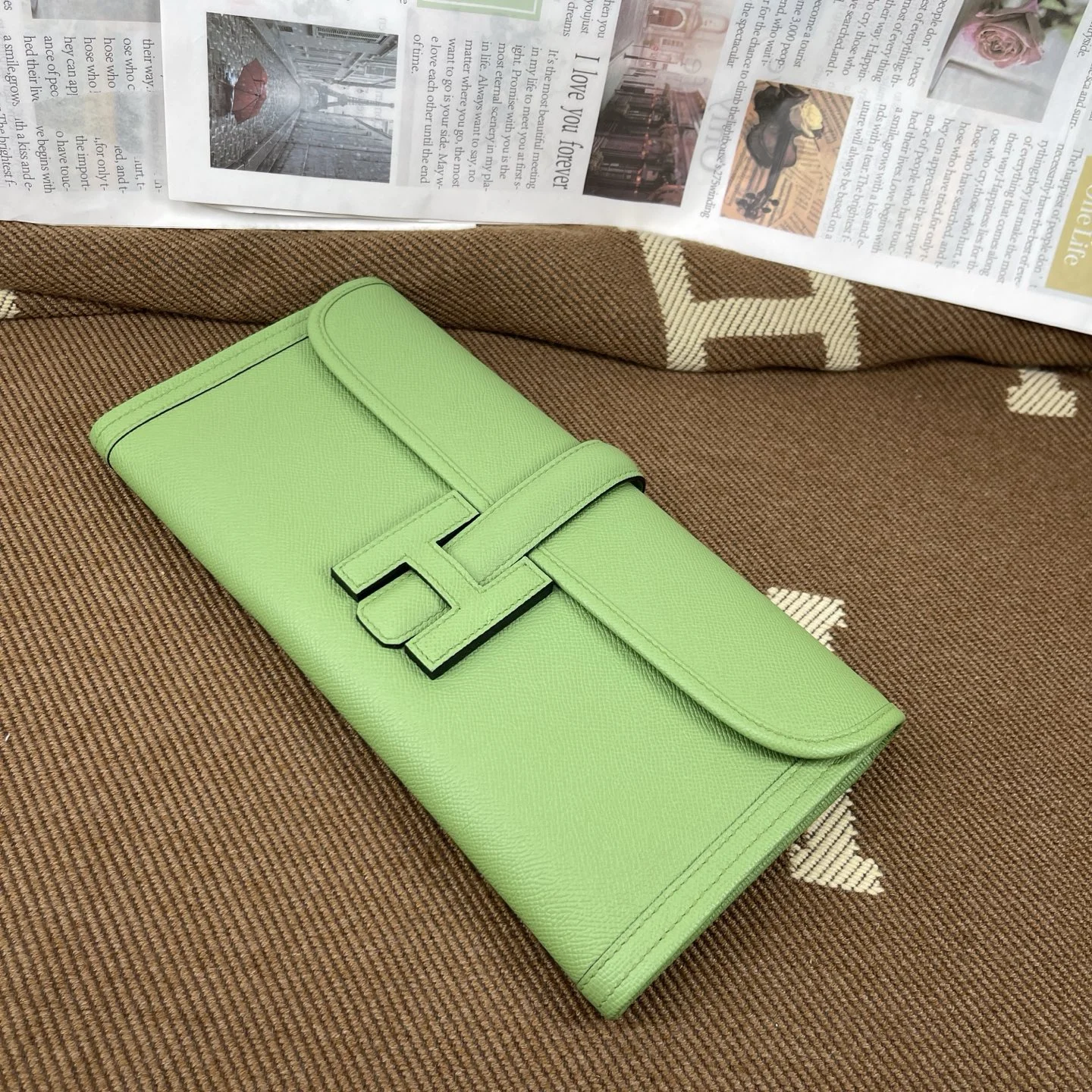 HERMES Clutches Bags Epsom Leather (Green) 29 H00202608091158 - Image 4