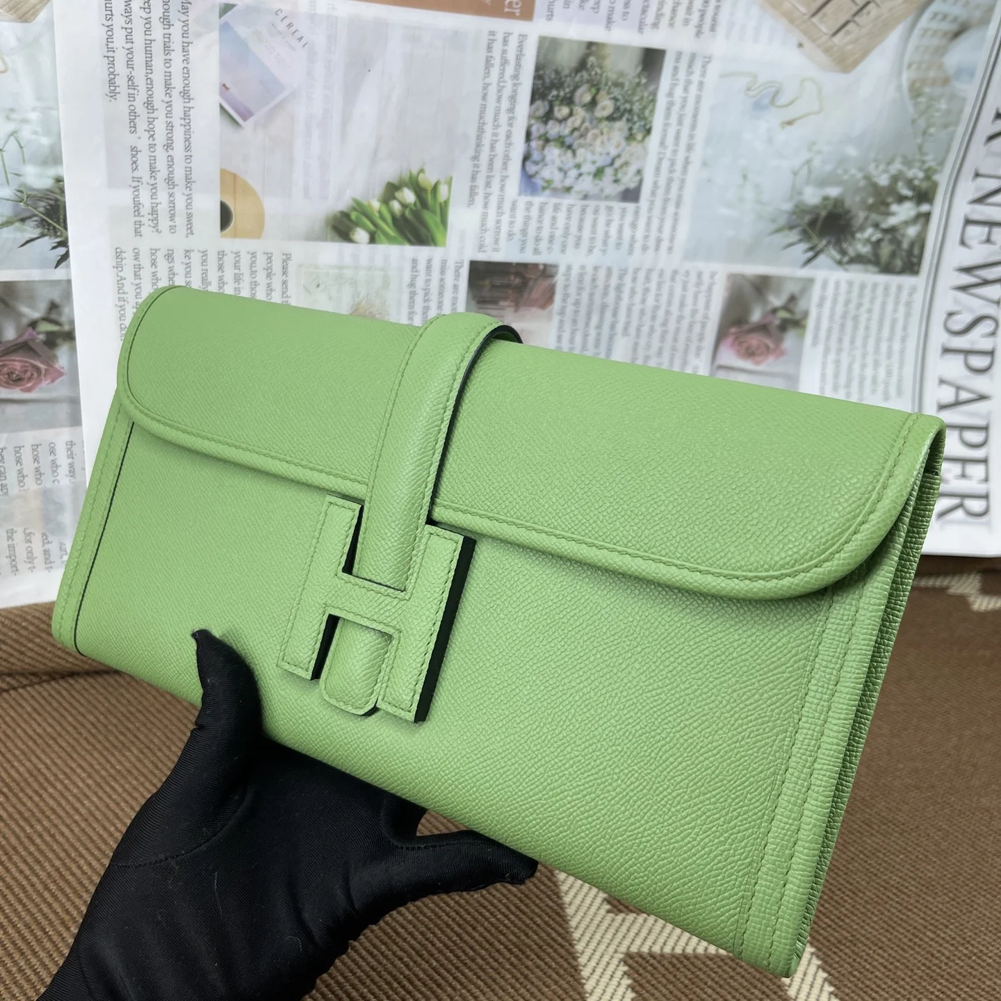 HERMES Clutches Bags Epsom Leather (Green) 29 H00202608091158 - Image 5