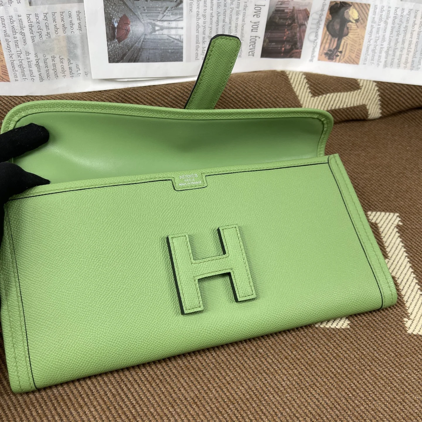 HERMES Clutches Bags Epsom Leather (Green) 29 H00202608091158 - Image 7