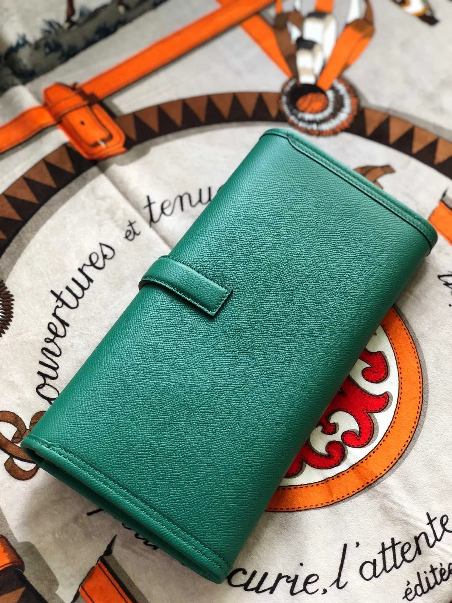 HERMES Clutches Bags Epsom Leather (Green) 29X18X8CM H00202608091136 - Image 2