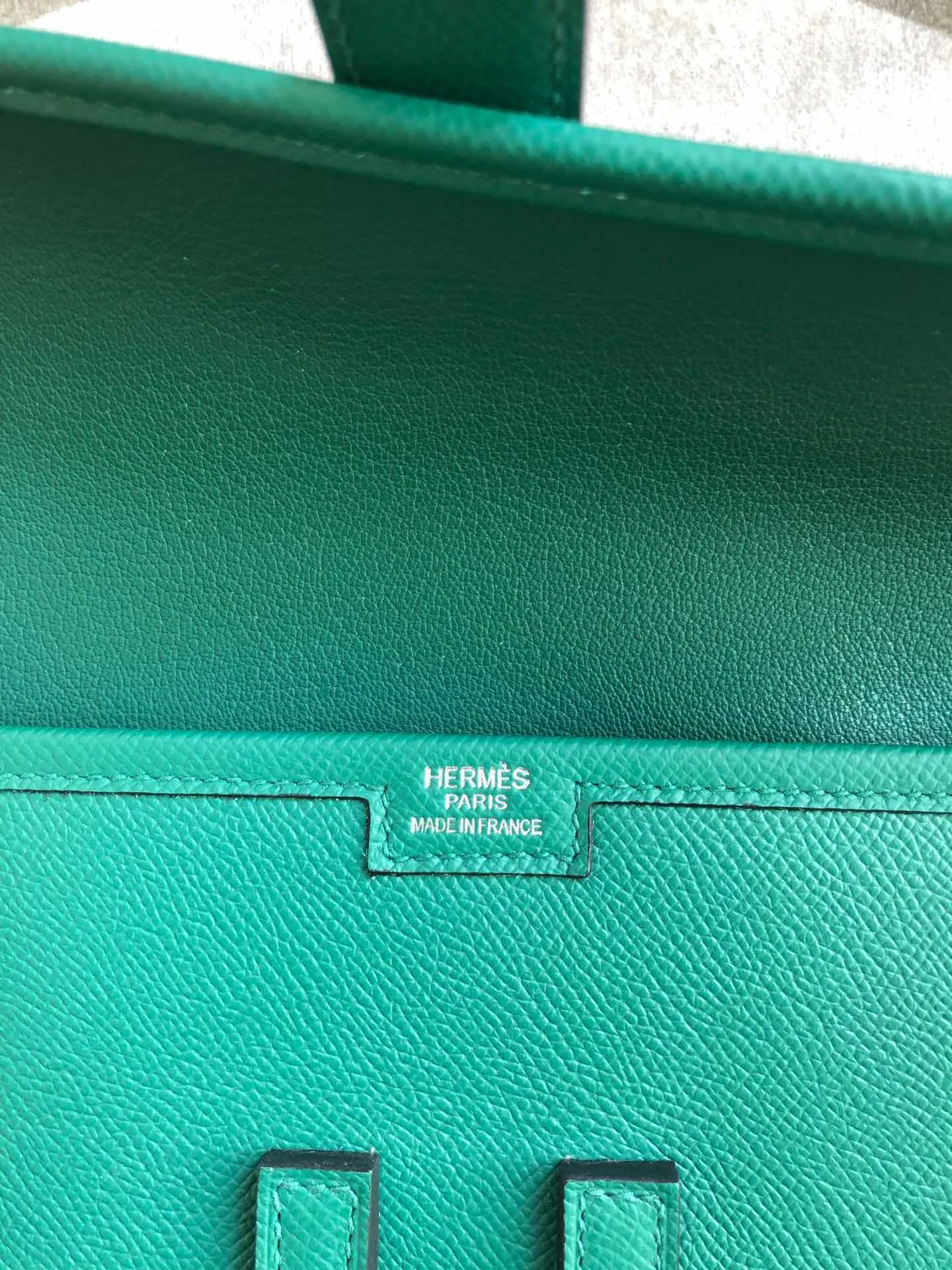 HERMES Clutches Bags Epsom Leather (Green) 29X18X8CM H00202608091136 - Image 4