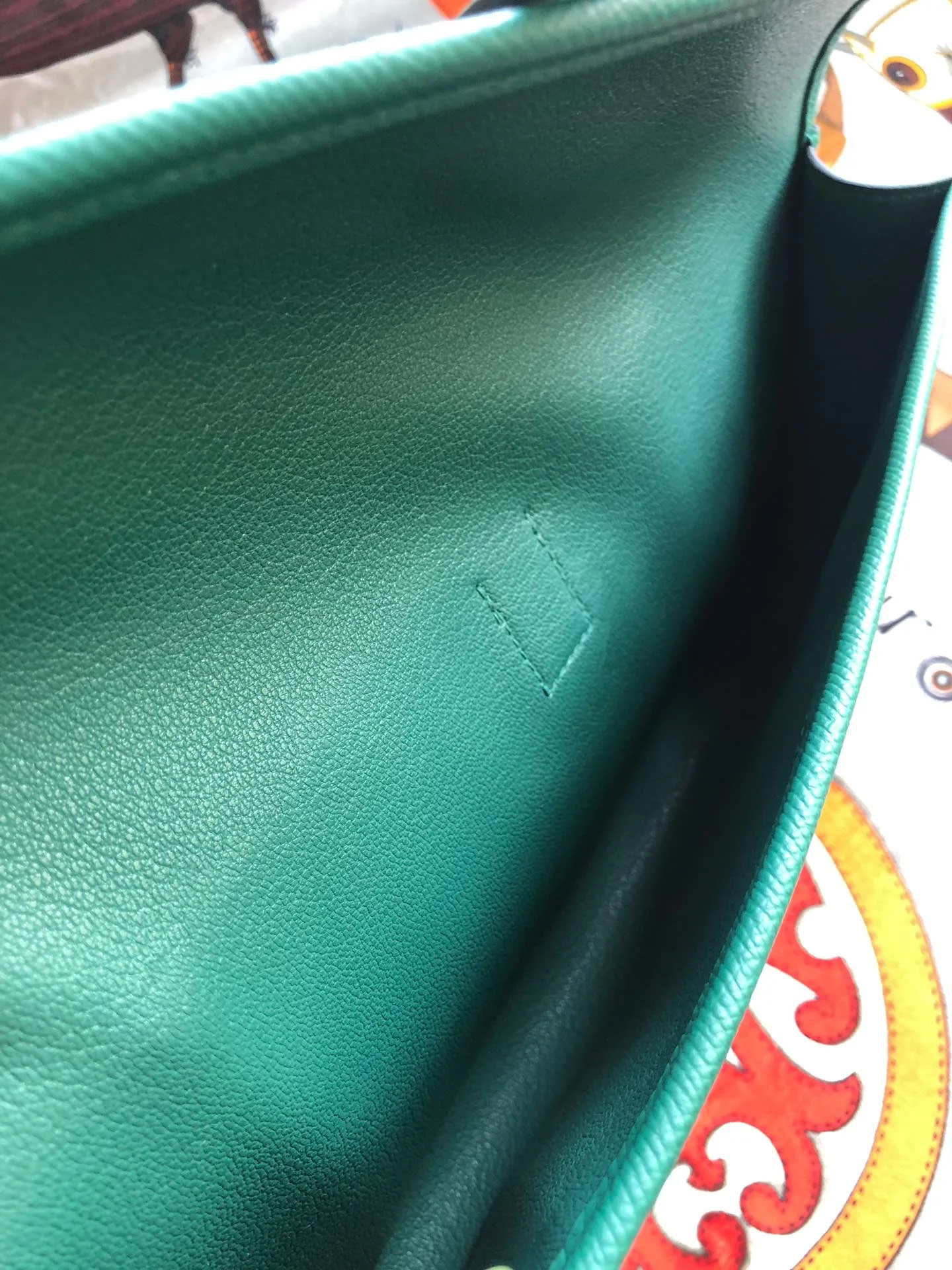 HERMES Clutches Bags Epsom Leather (Green) 29X18X8CM H00202608091136 - Image 5