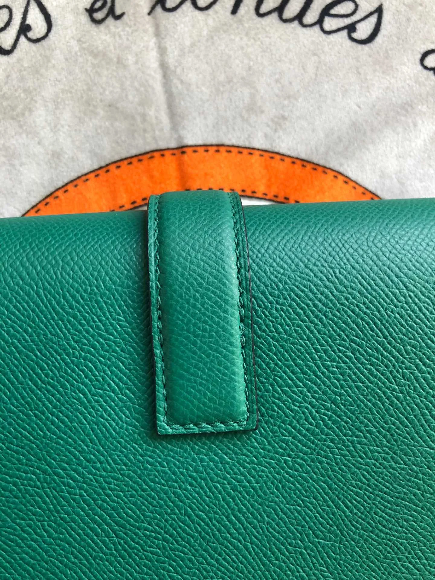 HERMES Clutches Bags Epsom Leather (Green) 29X18X8CM H00202608091136 - Image 6
