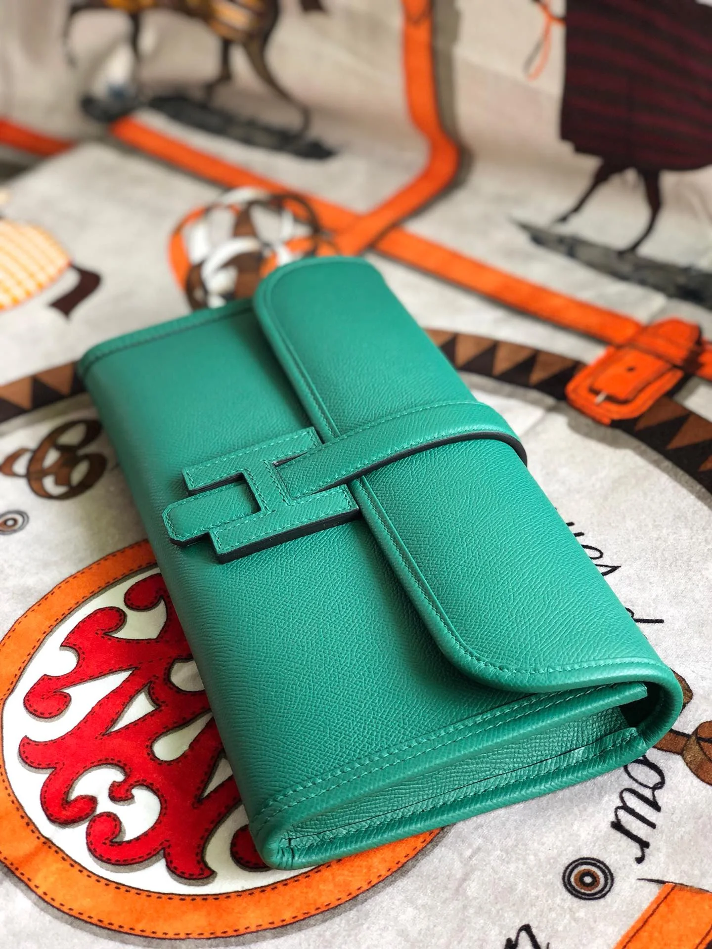 HERMES Clutches Bags Epsom Leather (Green) 29X18X8CM H00202608091136 - Image 7