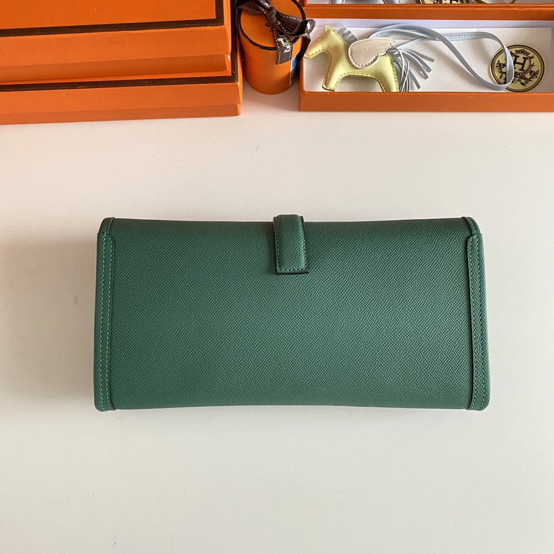 HERMES Clutches Bags Epsom Leather (Green-Beige) 29CM H00202608091121 - Image 3