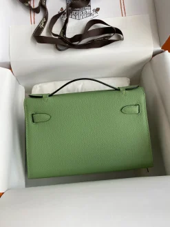 Alternative view of HERMES Clutches Bags Epsom Leather (Green-Gold) One Size F50202608090217
