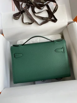 Alternative view of HERMES Clutches Bags Epsom Leather (Green-Gold) One Size F50202608090224