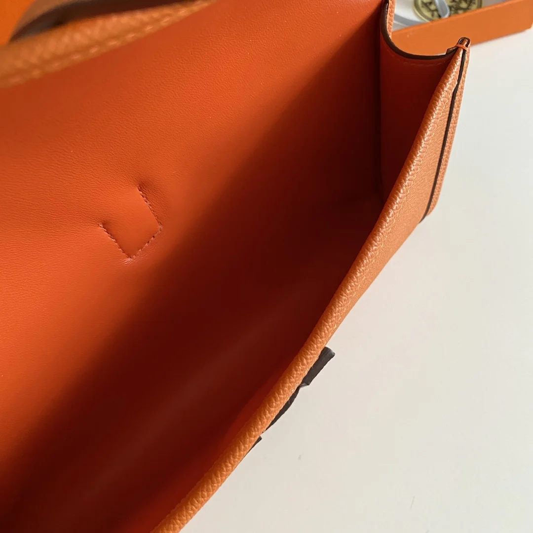 HERMES Clutches Bags Epsom Leather (Orange-Beige) 29CM H00202608091120 - Image 9